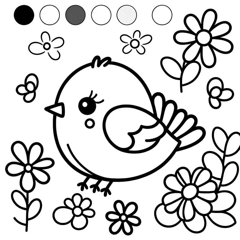 Giúp bé lựa chọn màu sắc với câu hỏi con chim tô màu gì trong tranh tô màu con chim sinh động