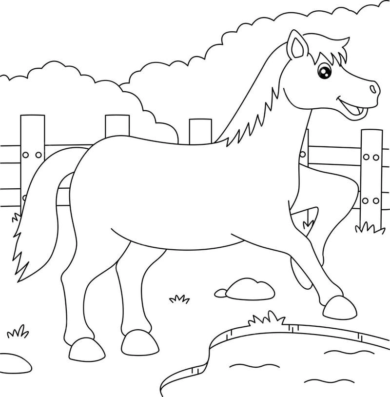 Khám phá hình ảnh tô màu con ngựa sinh động cho bé trên tranh tô màu con ngựa