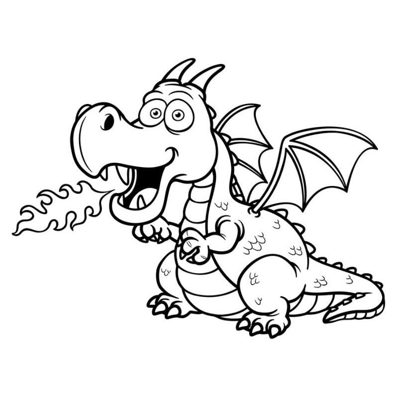 Tô màu rồng lửa đầy sáng tạo trong thế giới tranh tô màu con rồng