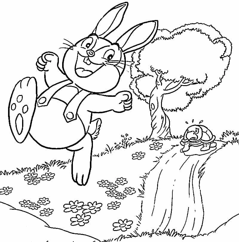 Bé sẽ thích tranh tô màu con rùa và tranh tô màu rùa và thỏ