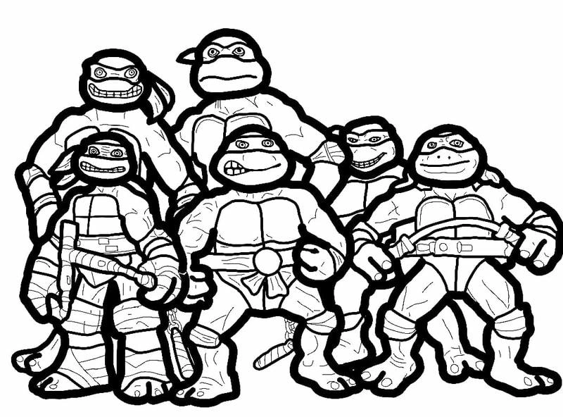 Giúp bé sáng tạo màu sắc với tô màu ninja rùa siêu thú vị