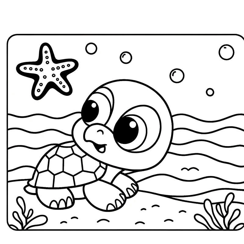 Kỹ năng tô chuẩn bắt đầu từ tranh tô màu con rùa và tô màu rùa