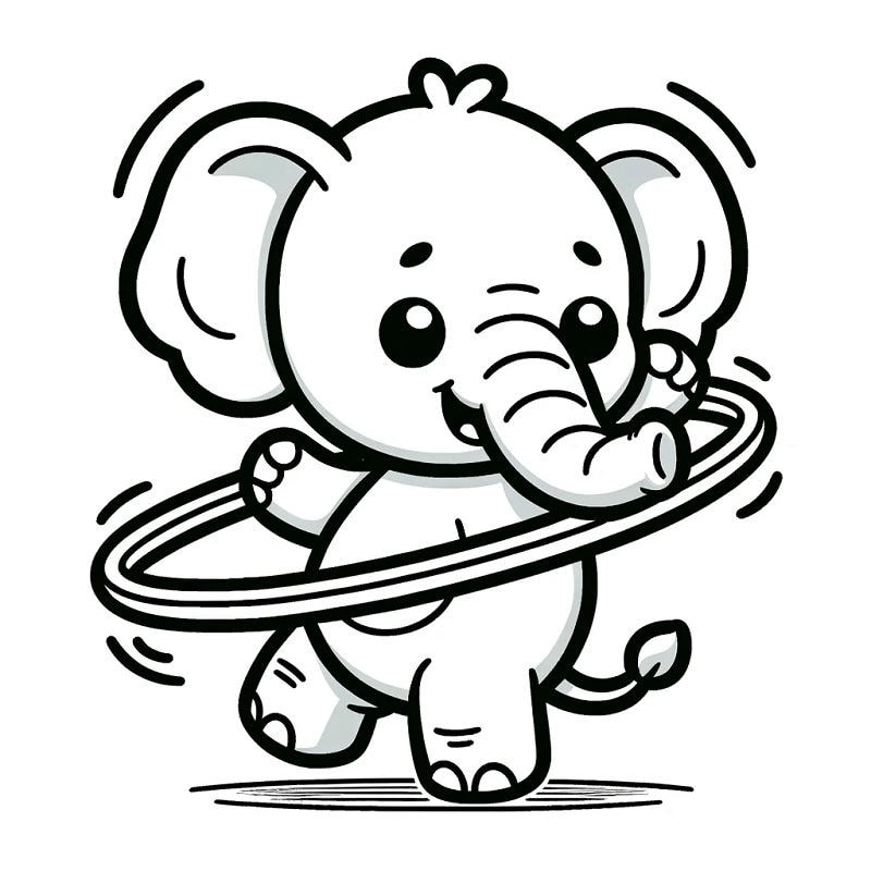 Bộ hình ảnh con voi cho trẻ tô màu giúp bé phát triển tư duy qua tranh tô màu con voi