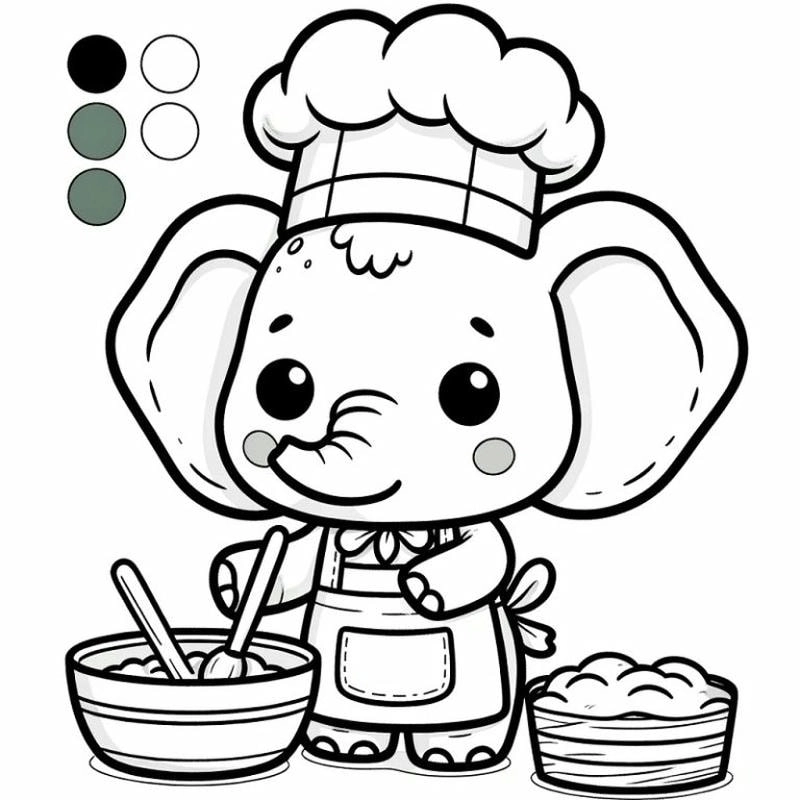 Gợi ý hay về tô tượng con voi màu gì khi dùng hình từ tranh tô màu con voi