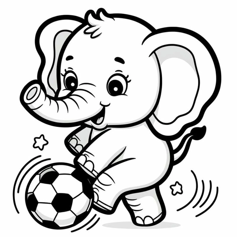 Bố mẹ có thể dễ dàng in hình con voi cho bé tô màu từ bộ tranh tô màu con voi