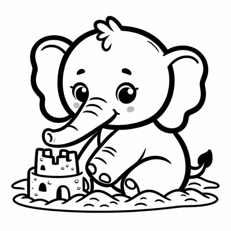 Bổ sung thêm hình cá voi tô màu bên cạnh bộ tranh tô màu con voi sinh động