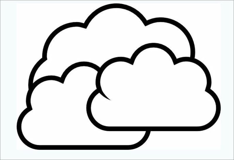 Bé vui học tại nhà với các mẫu tô màu hình đám mây dễ thương