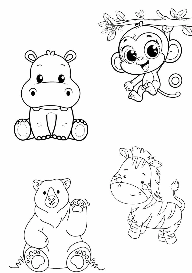Tranh đẹp nhất trong bộ hình ảnh tô màu động vật cho bé