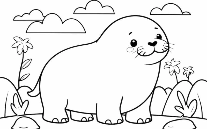 Thế giới sinh vật dễ thương trong bộ tô màu động vật cute