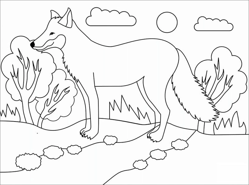 Tổng hợp tranh tô màu chủ đề động vật sống trong rừng chi tiết