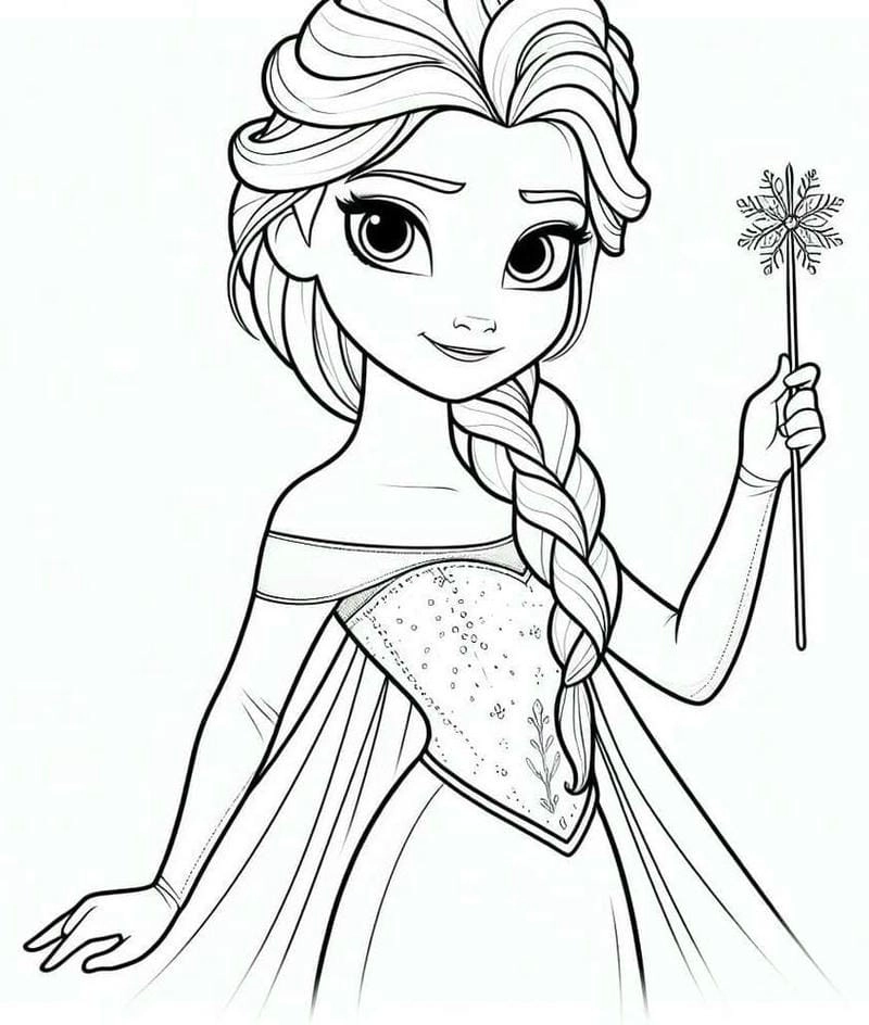 Tải ngay tranh tô màu elsa với nhiều mẫu hình elsa tô màu cực đẹp