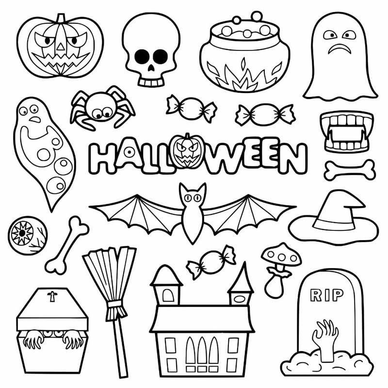 Tô ngay hình bí ngô halloween tô màu dễ thương