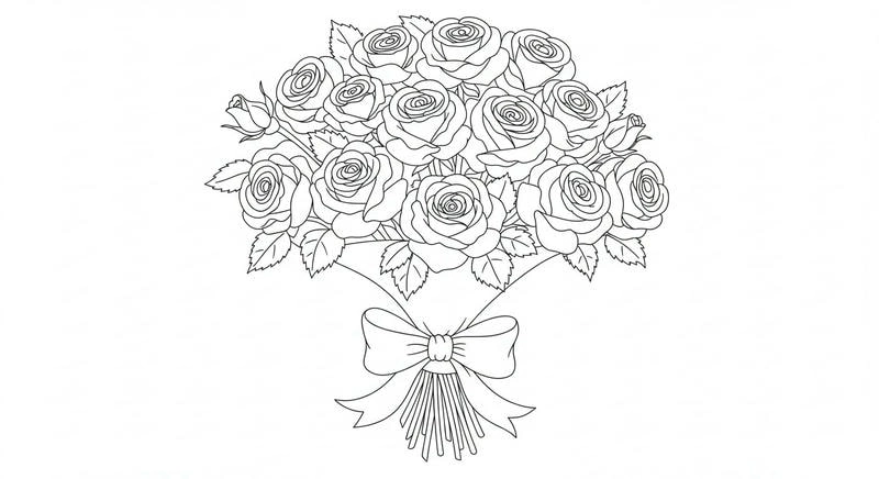 Bộ sưu tập tranh tô màu hoa hồng đẹp giúp bé phát triển sáng tạo
