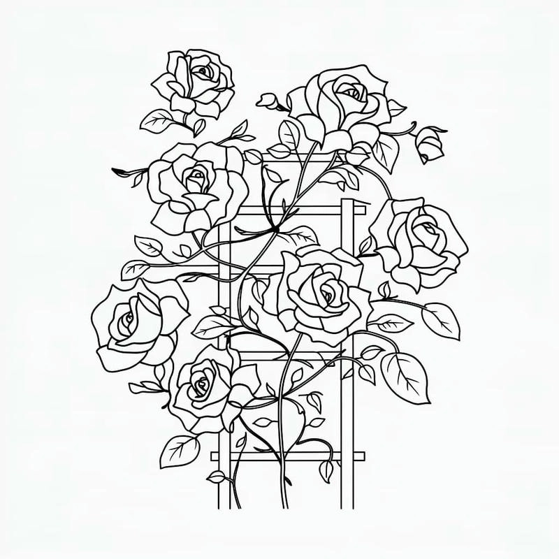 Tạo ra tác phẩm đẹp với hình ảnh bông hoa hồng tô màu dễ thương