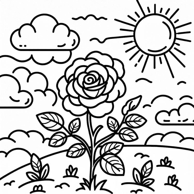Hướng dẫn đơn giản tô màu vẽ hoa hồng dành cho người mới bắt đầu