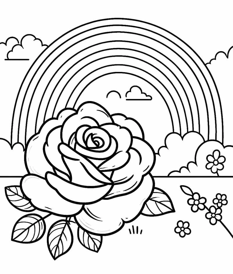 Tranh tô màu hoa hồng là gì mà khiến bé mê mẩn?