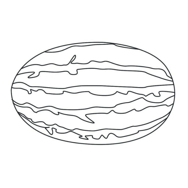 Bé thích mê bộ tranh tô màu quả dưa hấu ngọt ngào