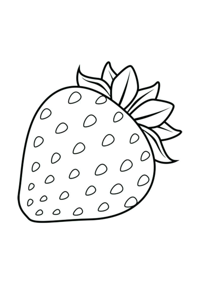 Khám phá sắc màu ngọt ngào trong tranh tô màu quả dâu tây