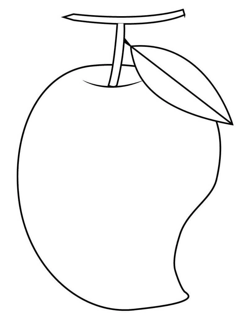 Bé khám phá màu sắc với tranh tô màu quả xoài sống động