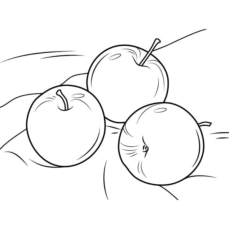 Bộ sưu tập tranh tô màu quả táo tươi ngon cho bé tập tô