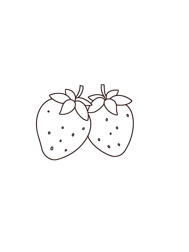 Bé thích mê tranh tranh tô màu quả dâu đáng yêu sinh động