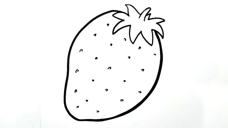 Bộ tranh quả dâu tô màu đa dạng giúp bé sáng tạo vui nhộn