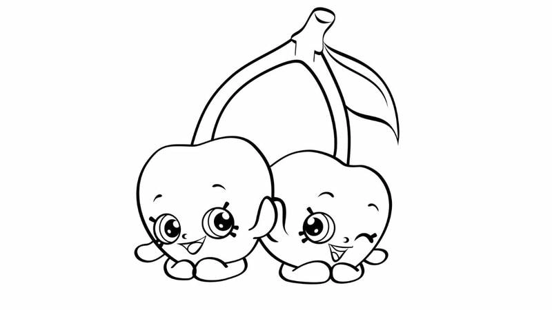 Tô màu quả cherry giúp bé nhận biết màu đỏ đẹp