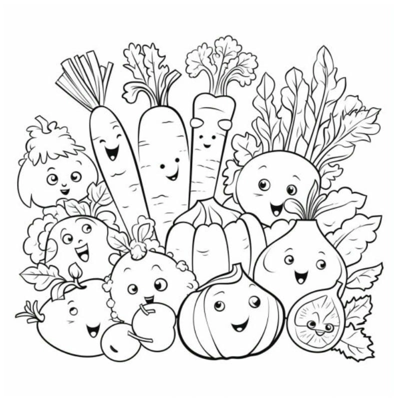 Tranh tô màu rau củ quả cho bé vừa học vừa chơi bổ ích