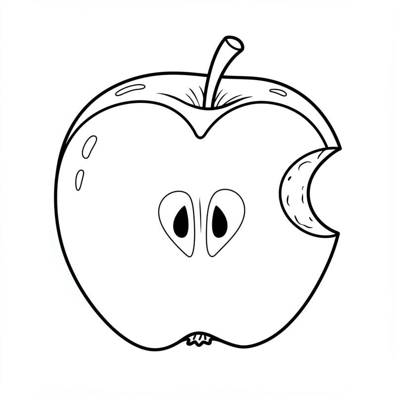 Bé nhận biết màu sắc với tranh quả táo tô màu dễ làm
