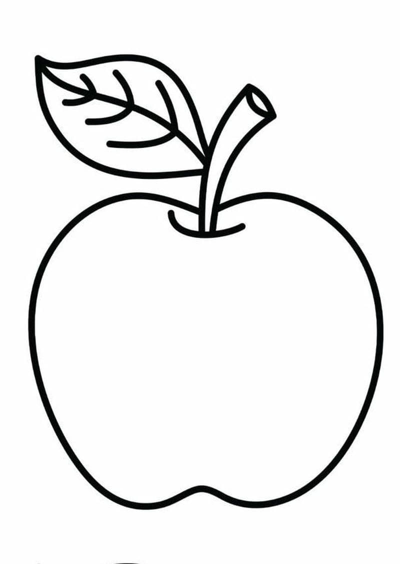 Khám phá sắc màu tươi sáng trong hình quả táo tô màu