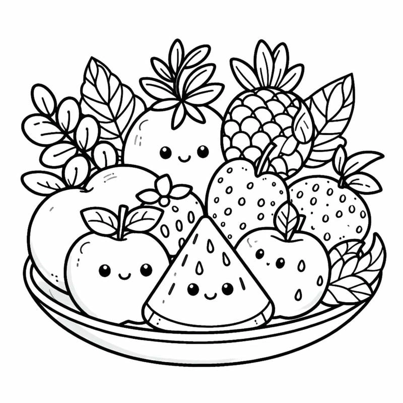 Tô màu các loại quả hỗ trợ học tập và phát triển trí tuệ