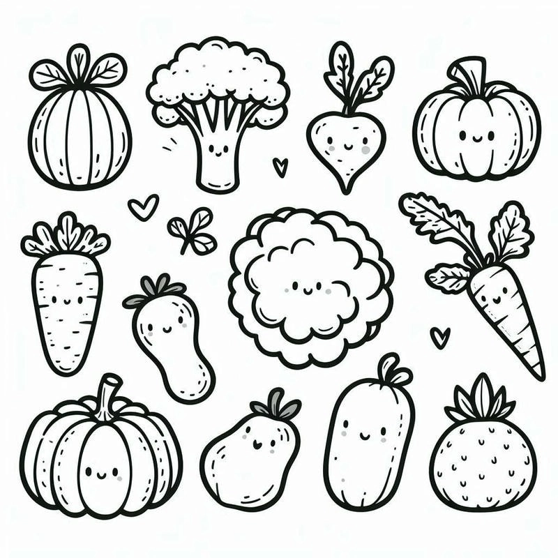 Hoa quả tô màu đầy màu sắc cho bé tập tô sáng tạo