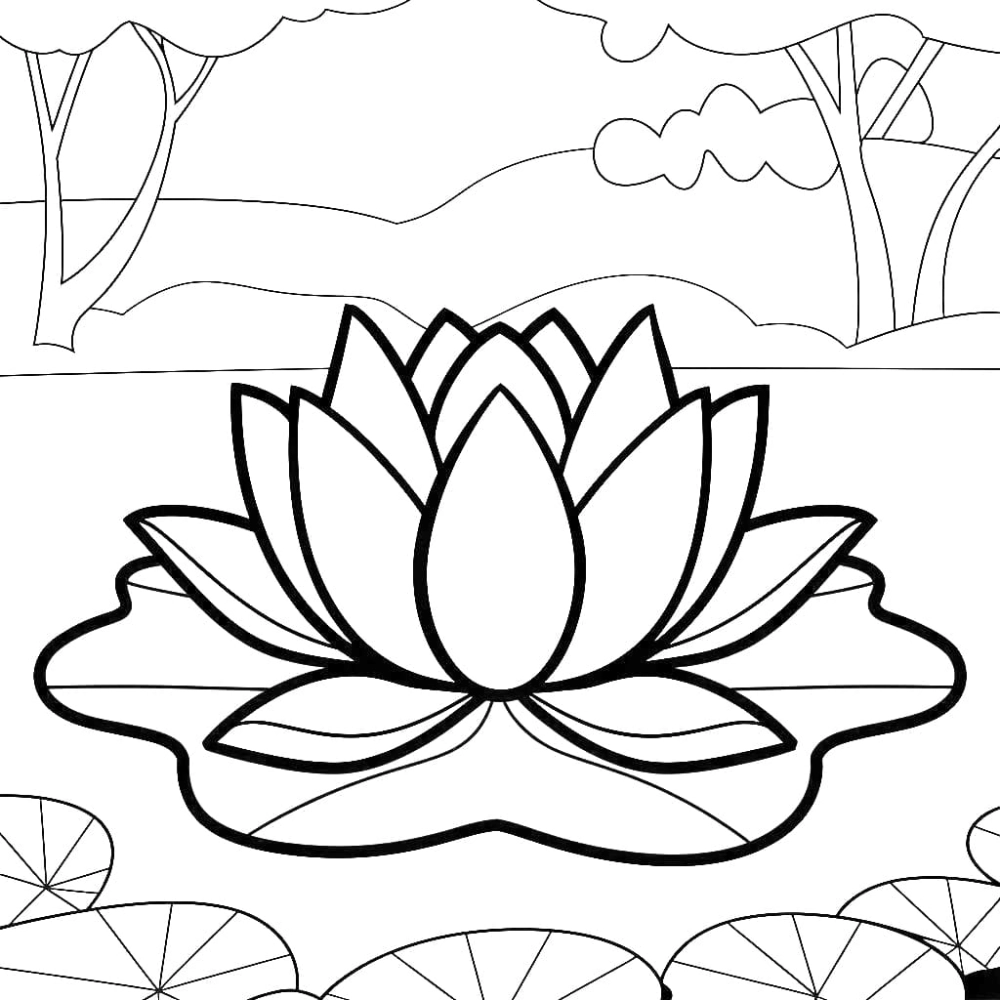 Khám phá vẽ hoa sen tô màu với tranh tô màu hoa sen tinh tế