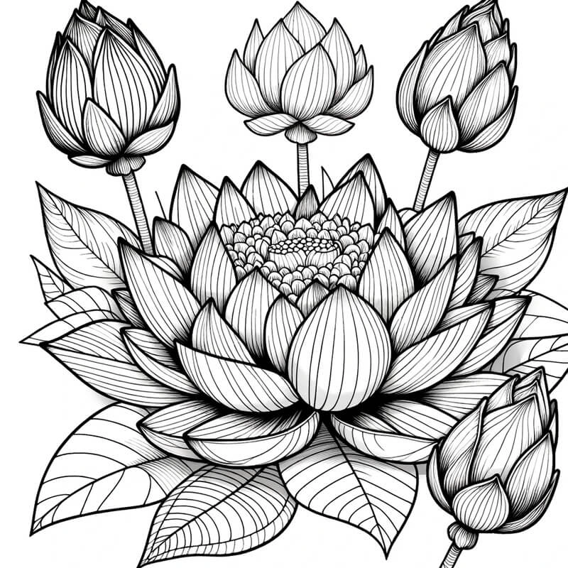 Hoạt động yêu thích của bé với bộ mầm non tô màu hoa sen cho bé