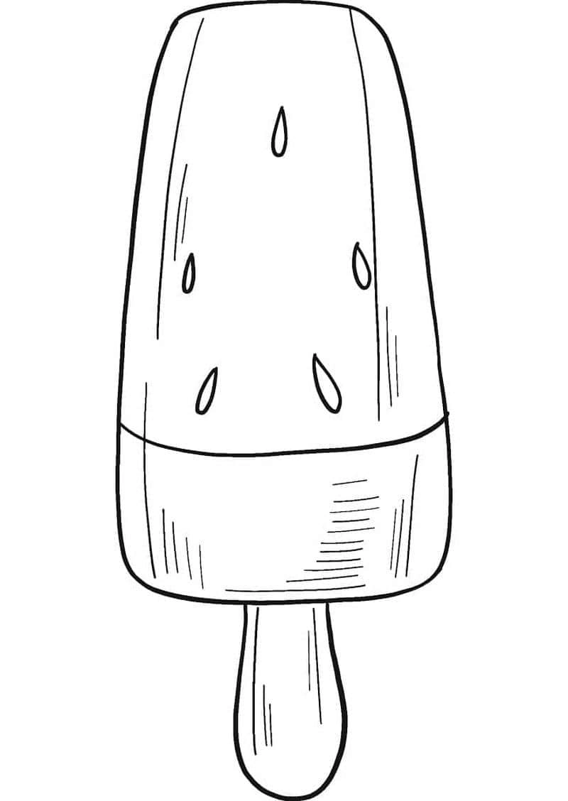 Khám phá tô màu kem dưa hấu trong bộ tranh tô màu kem cho bé