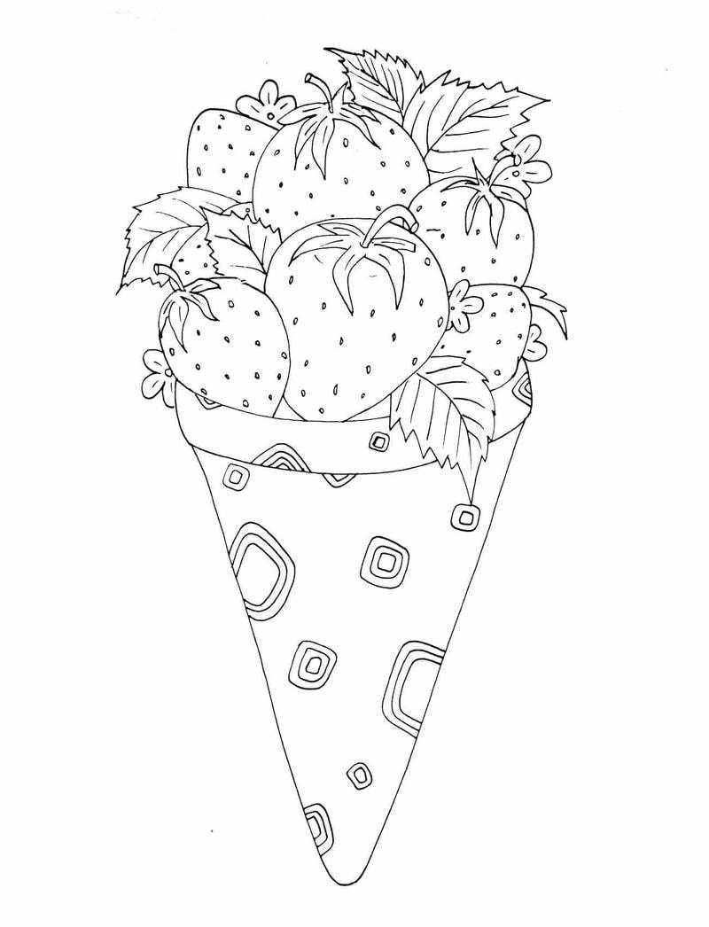 Bé phát triển tư duy khi tô màu ly kem sinh động