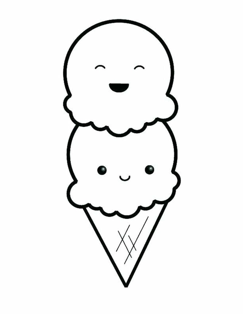 Bé yêu mê mẩn tô màu kem ốc quế cực ngọt ngào