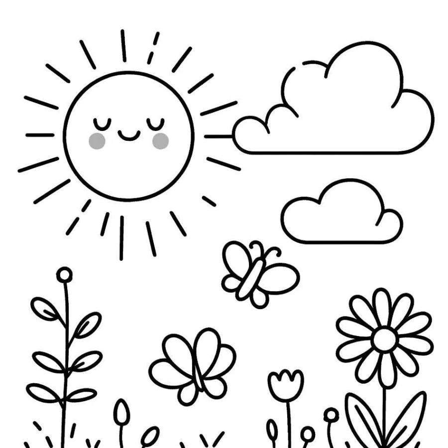 Gợi ý tranh tô màu mùa hè cho bé đầy sắc màu sáng tạo