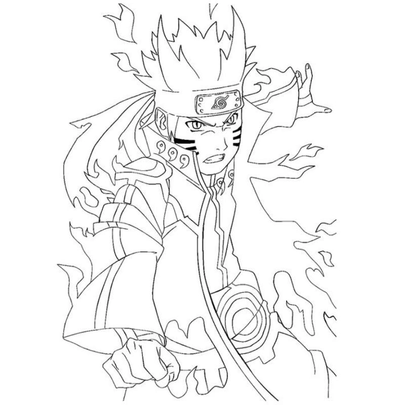 Khám phá tranh tô màu naruto luc vẽ naruto cửu vĩ siêu hấp dẫn