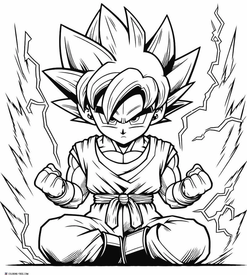 Tận hưởng bộ sưu tập hình ảnh songoku tô màu hấp dẫn