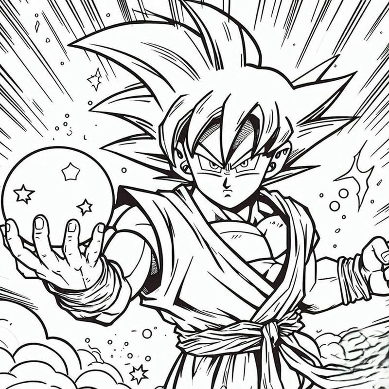 Sáng tạo với songoku tranh tô màu vegito siêu ngầu