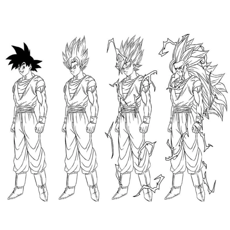 Bé vui tô màu với tranh tô màu songoku cực đẹp và sống động