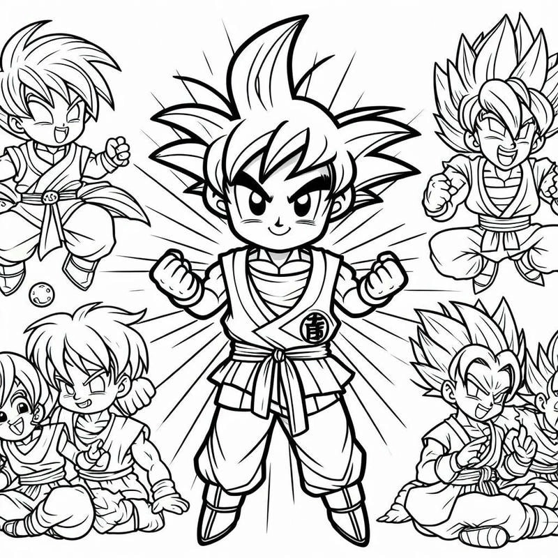 Tranh đẹp và dễ tô với tranh tô màu hình songoku mới nhất