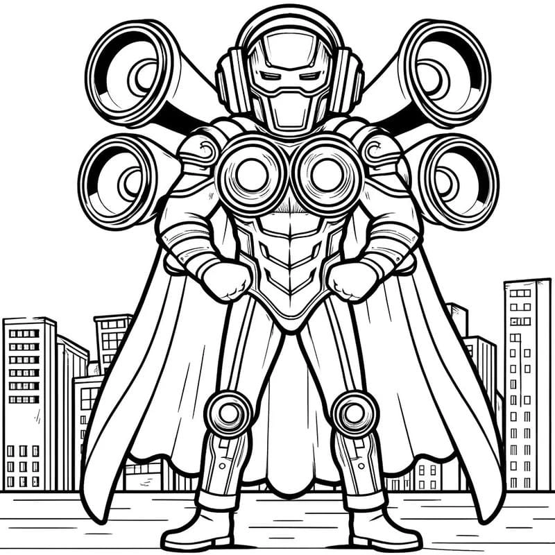 Tô điểm tuổi thơ với bộ tranh tô màu speakerman titan độc đáo cuốn hút