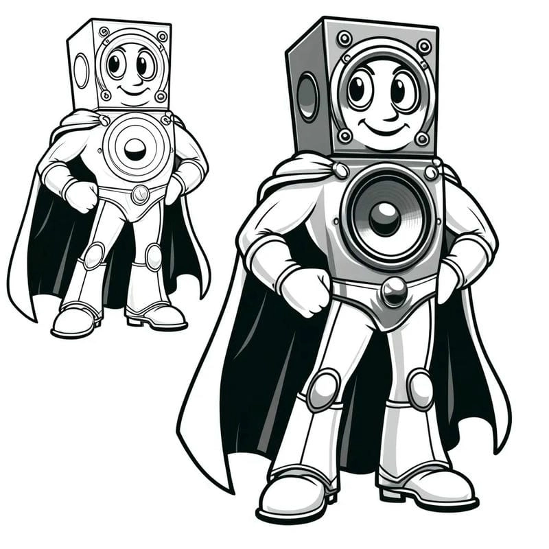 Trải nghiệm nhân vật mới lạ cùng tranh tô màu speakerman nâng cấp cho bé