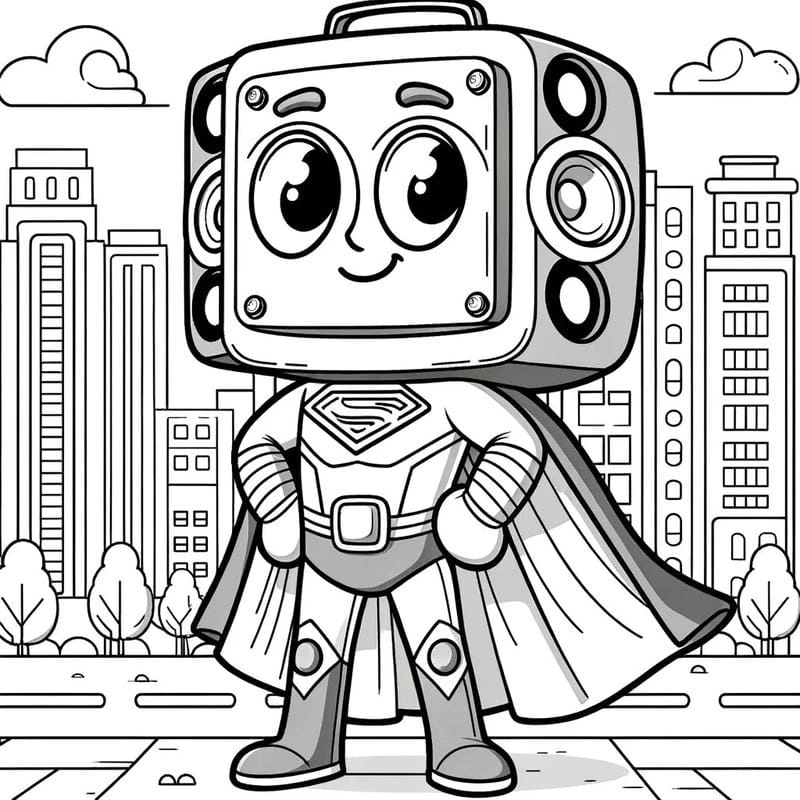 Cùng bé rèn kỹ năng khéo léo qua bộ tô màu titan speakerman ngộ nghĩnh