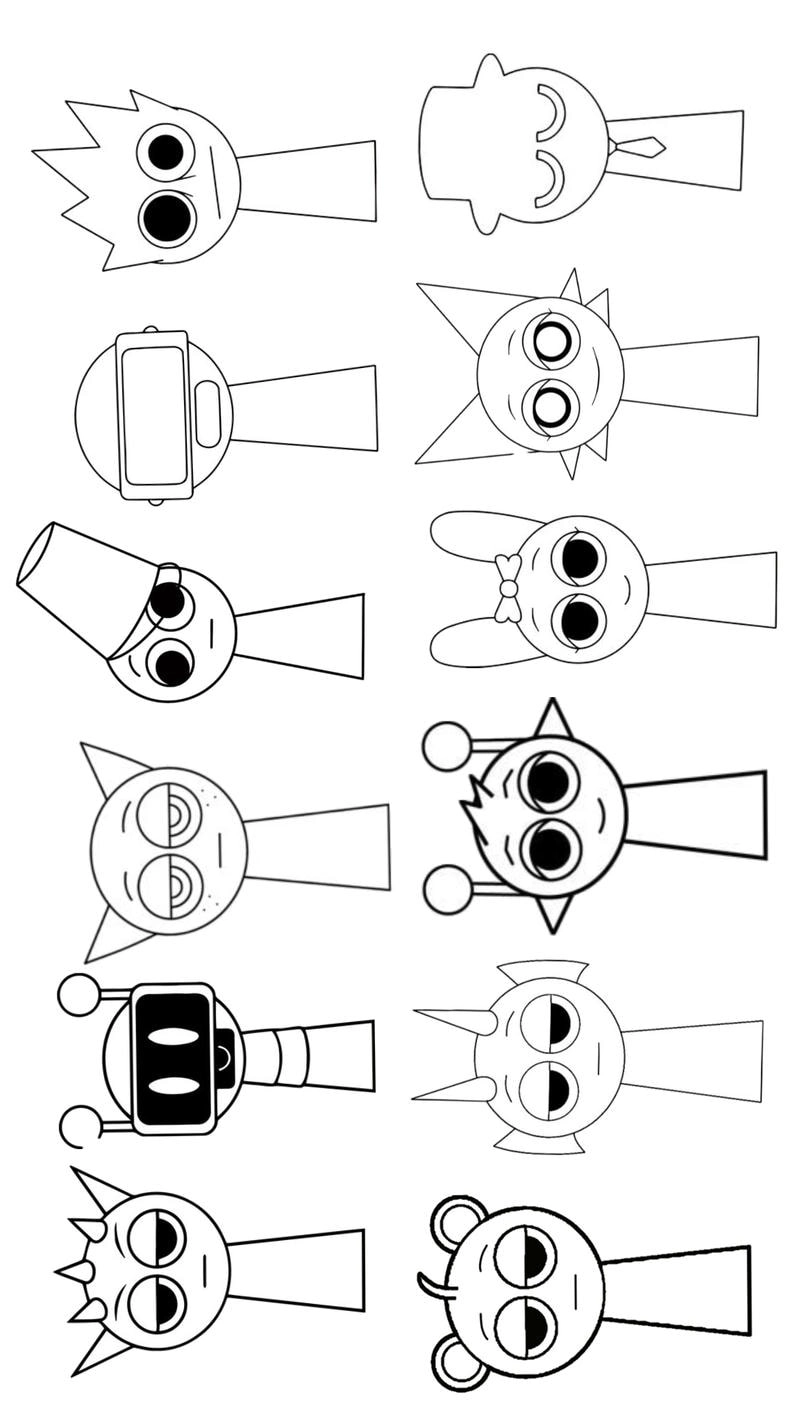 Ảnh tô màu sprunki đẹp mắt cho bé thỏa sức sáng tạo