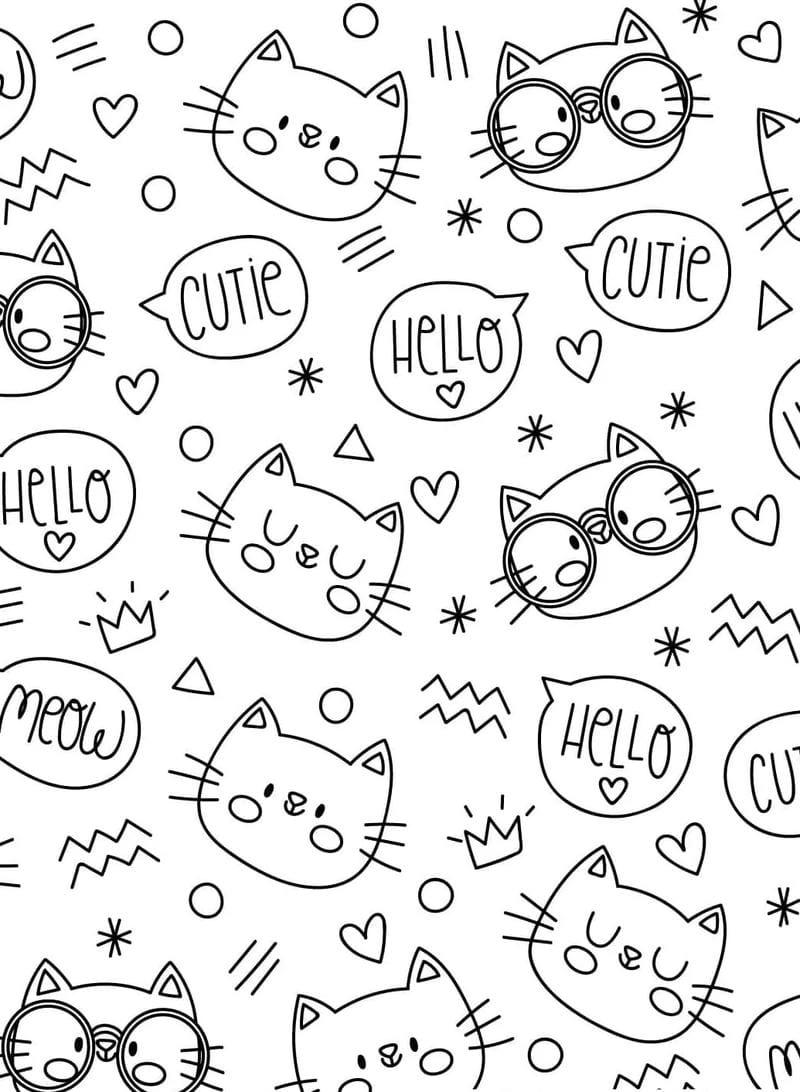 Chọn nhanh không màu tranh tô màu sticker cute để bé tự tô