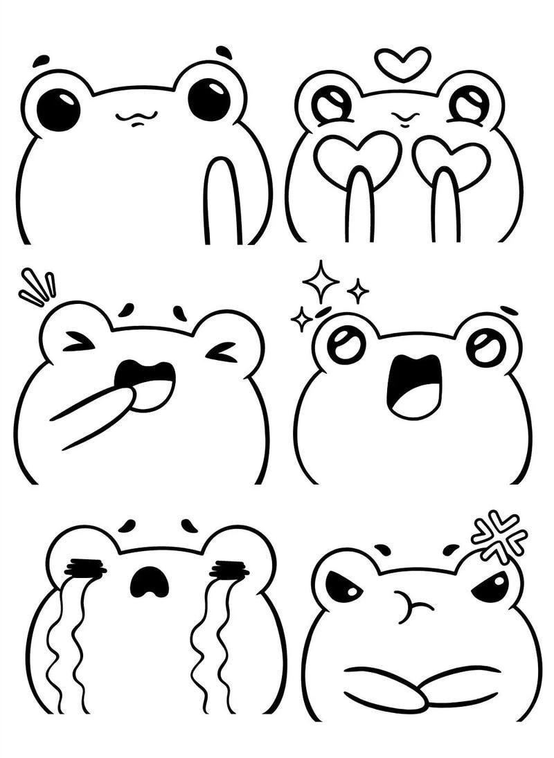 Hình ảnh sắc nét để in hình tô màu sticker cute cực dễ