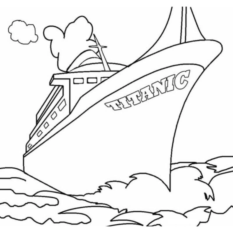 Tập tô thông minh cùng tô màu vẽ tàu titanic cổ điển